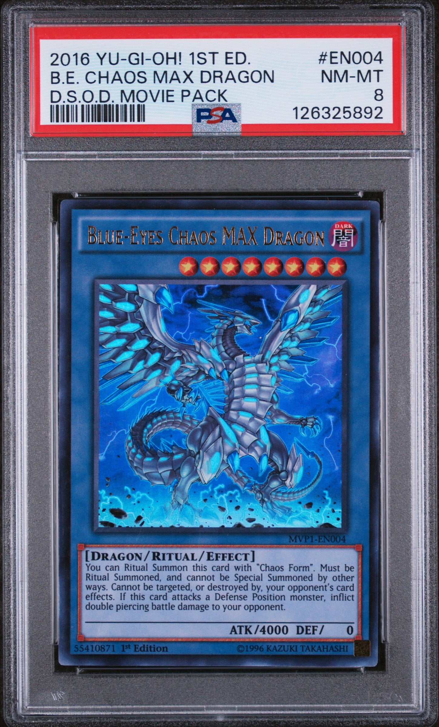 Blue-Eyes Chaos MAX Dragon • MVP1-EN004 • UR • PSA 8