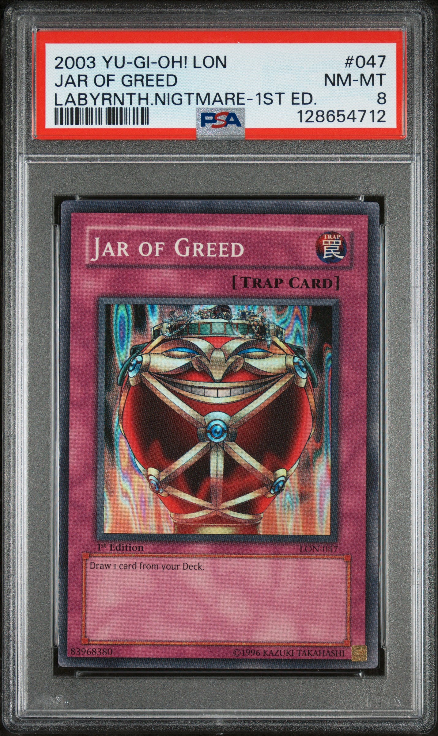 Jar of Greed • LON-047 • SR • PSA 8