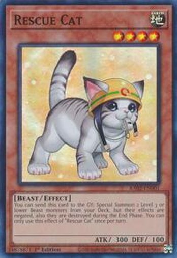 Rescue Cat (Alternate Art) • RA02-EN001 • SR