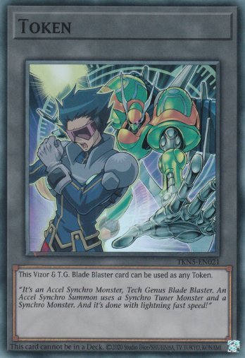 Token: Vizor & T.G. Blade Blaster • TKN5-EN021 • SR • Sellada