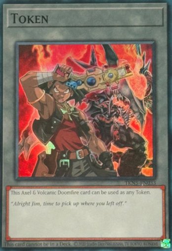Token: Axel & Volcanic Doomfire • TKN5-EN033 • SR